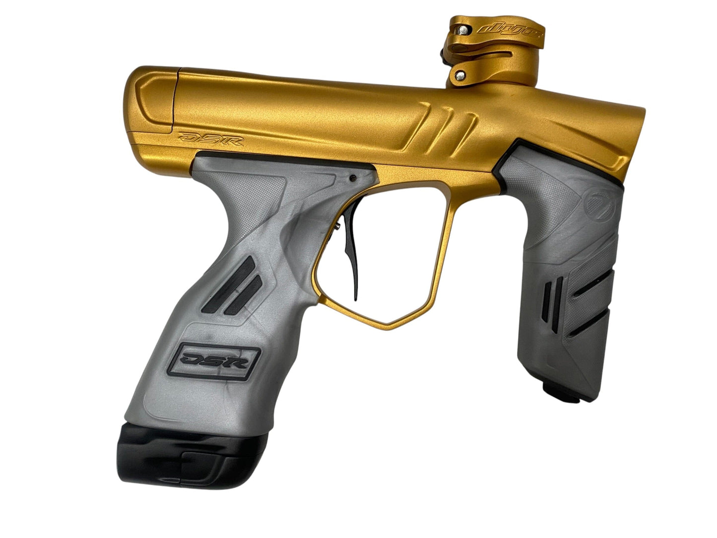 Used Dye Dsr+ Gold + Matching Mech Frame Paintball Gun Paintball Gun from CPXBrosPaintball Buy/Sell/Trade Paintball Markers, New Paintball Guns, Paintball Hoppers, Paintball Masks, and Hormesis Headbands