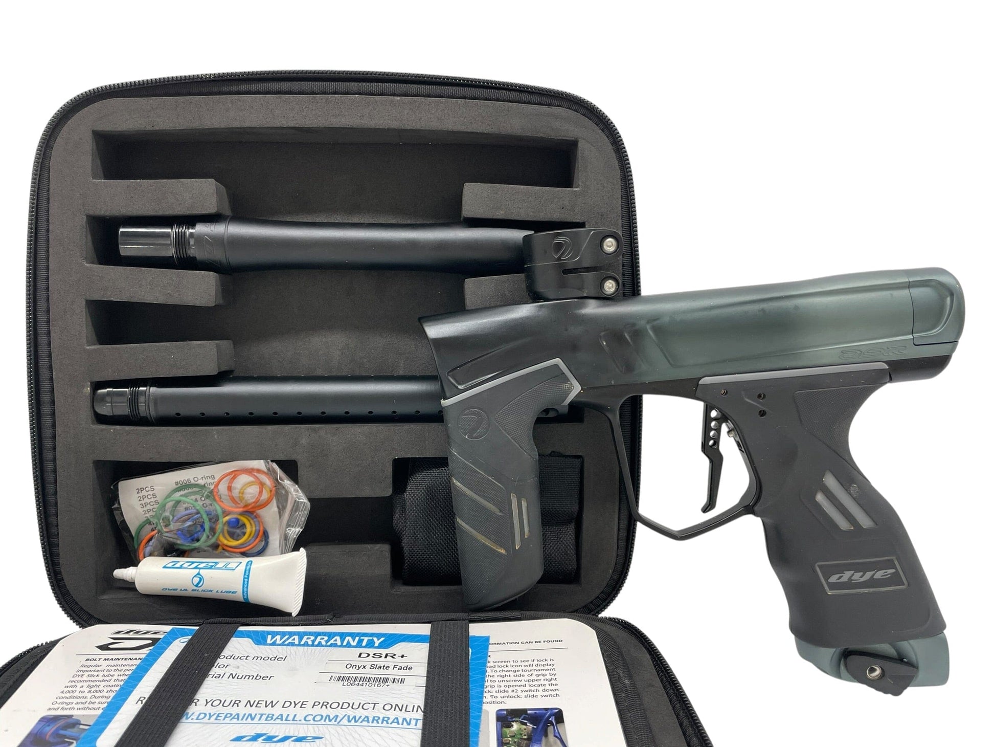 Used Dye Dsr+ Grey to Black Fade Paintball Gun Paintball Gun from CPXBrosPaintball Buy/Sell/Trade Paintball Markers, New Paintball Guns, Paintball Hoppers, Paintball Masks, and Hormesis Headbands