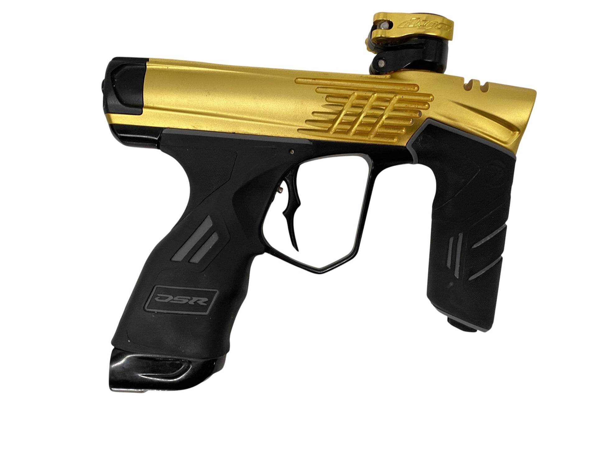 Used Dye Dsr+ Icon Gold/Black Paintball Gun Paintball Gun from CPXBrosPaintball Buy/Sell/Trade Paintball Markers, New Paintball Guns, Paintball Hoppers, Paintball Masks, and Hormesis Headbands