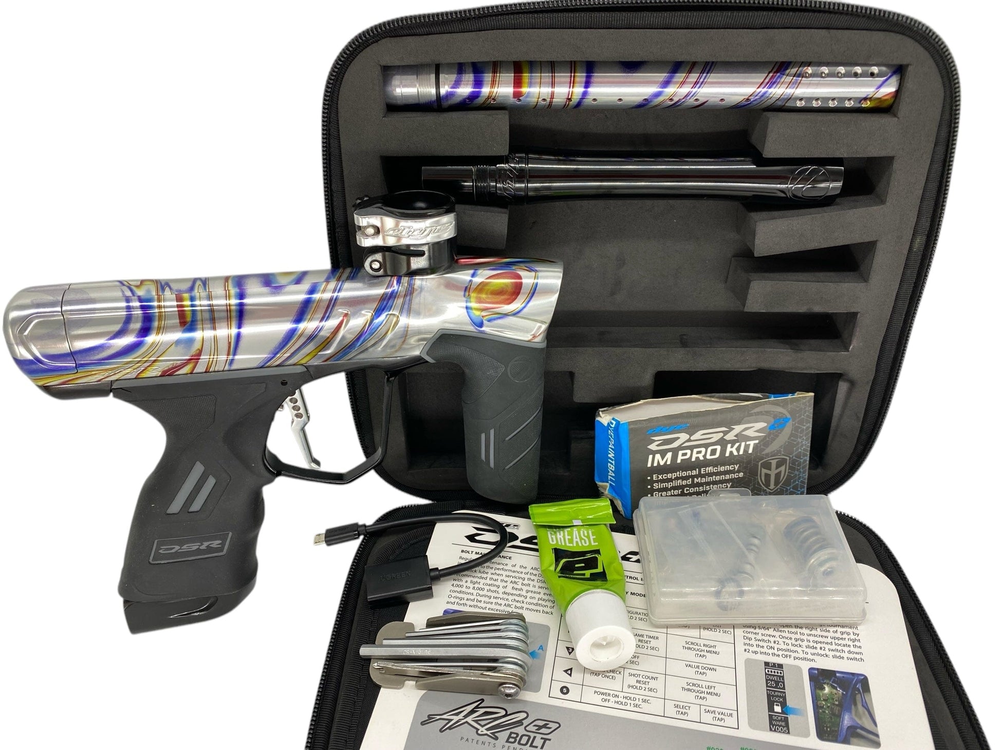 Used Dye Dsr+ Oil Slick Upgraded Paintball Gun Paintball Gun from CPXBrosPaintball Buy/Sell/Trade Paintball Markers, New Paintball Guns, Paintball Hoppers, Paintball Masks, and Hormesis Headbands