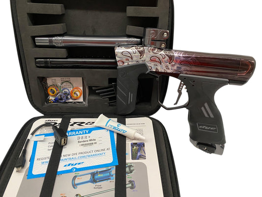 Used Dye Dsr+ Paintball Gun : Bandana White Upgraded Paintball Gun from CPXBrosPaintball Buy/Sell/Trade Paintball Markers, New Paintball Guns, Paintball Hoppers, Paintball Masks, and Hormesis Headbands