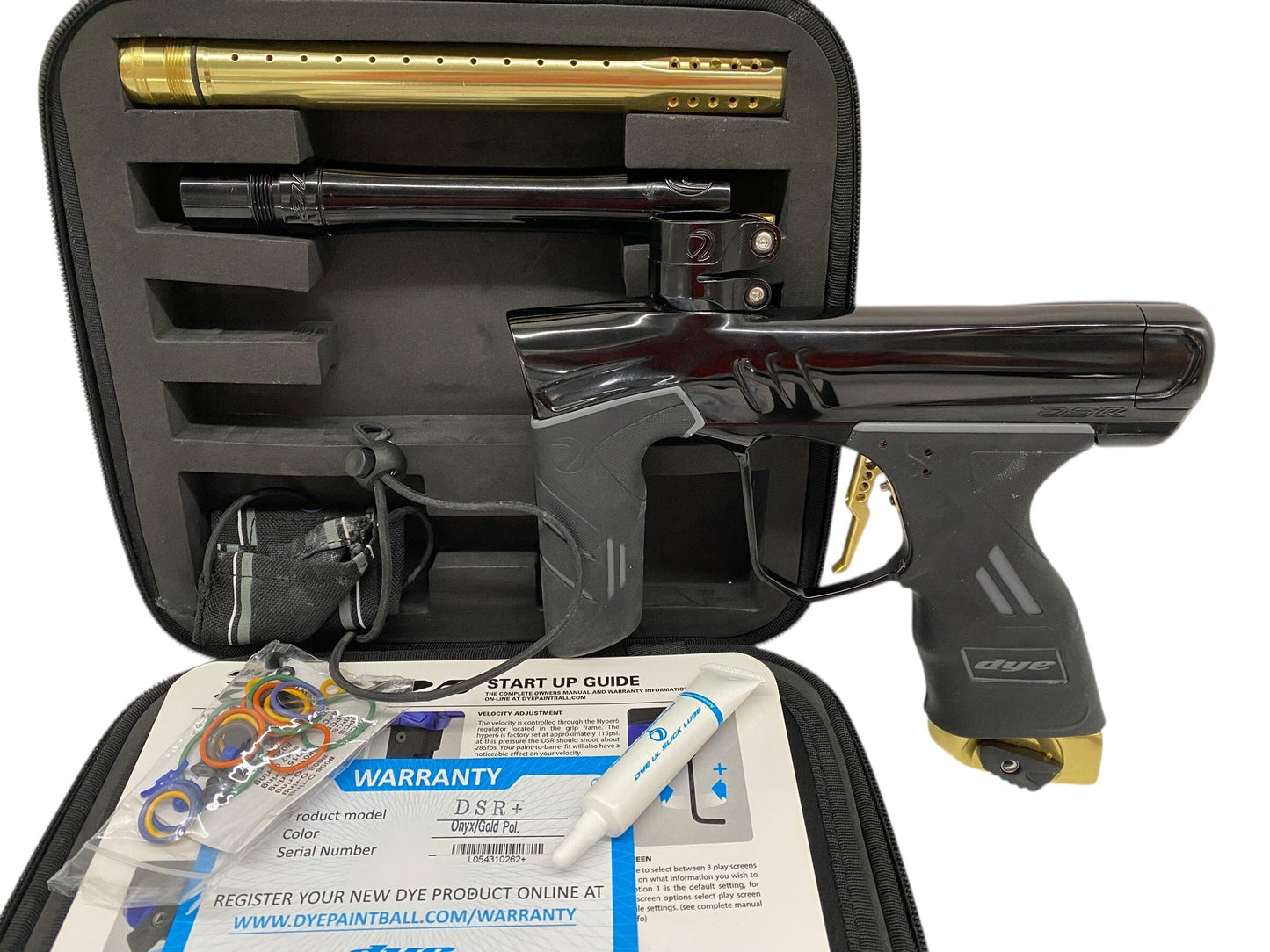 Used Dye Dsr+ Paintball Gun Black/Gold Paintball Gun from CPXBrosPaintball Buy/Sell/Trade Paintball Markers, New Paintball Guns, Paintball Hoppers, Paintball Masks, and Hormesis Headbands