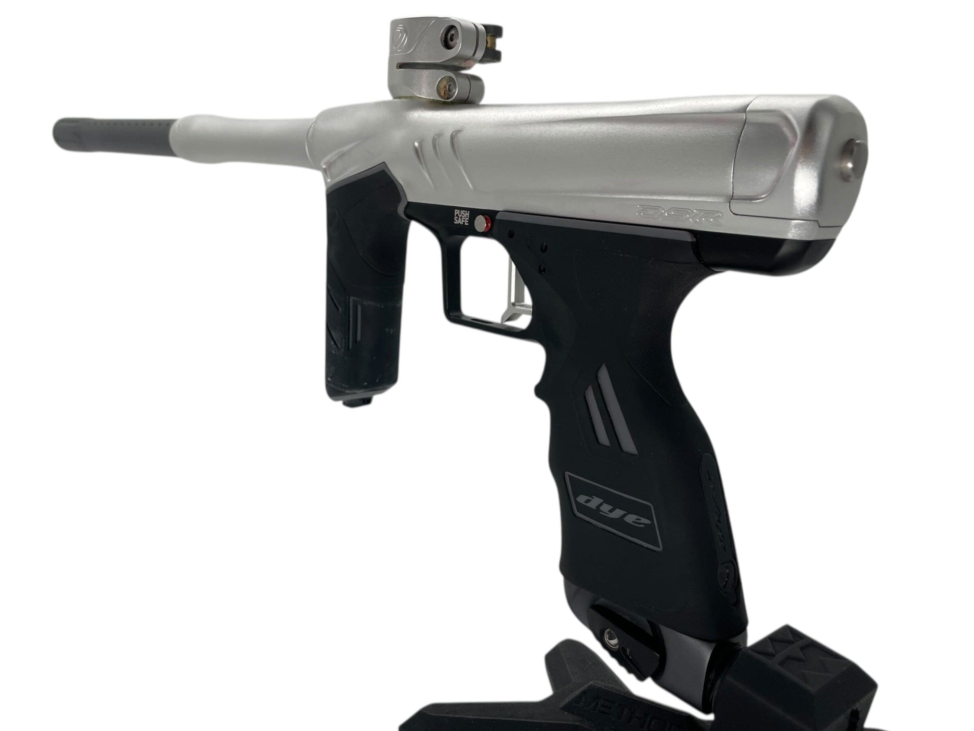 Used Dye DSR+ Paintball Gun Mech Silver/Black Paintball Gun from CPXBrosPaintball Buy/Sell/Trade Paintball Markers, New Paintball Guns, Paintball Hoppers, Paintball Masks, and Hormesis Headbands