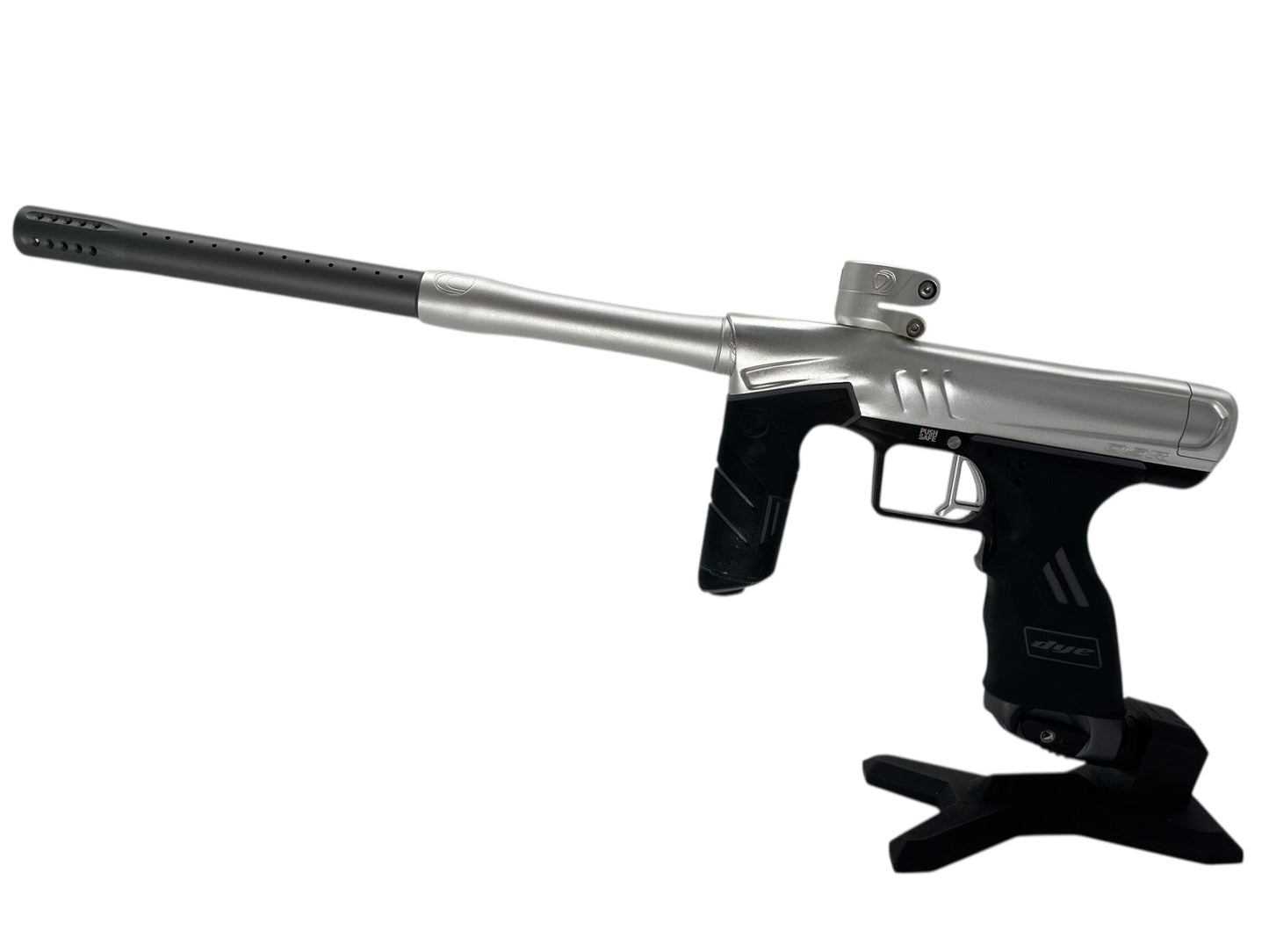 Used Dye DSR+ Paintball Gun Mech Silver/Black Paintball Gun from CPXBrosPaintball Buy/Sell/Trade Paintball Markers, New Paintball Guns, Paintball Hoppers, Paintball Masks, and Hormesis Headbands