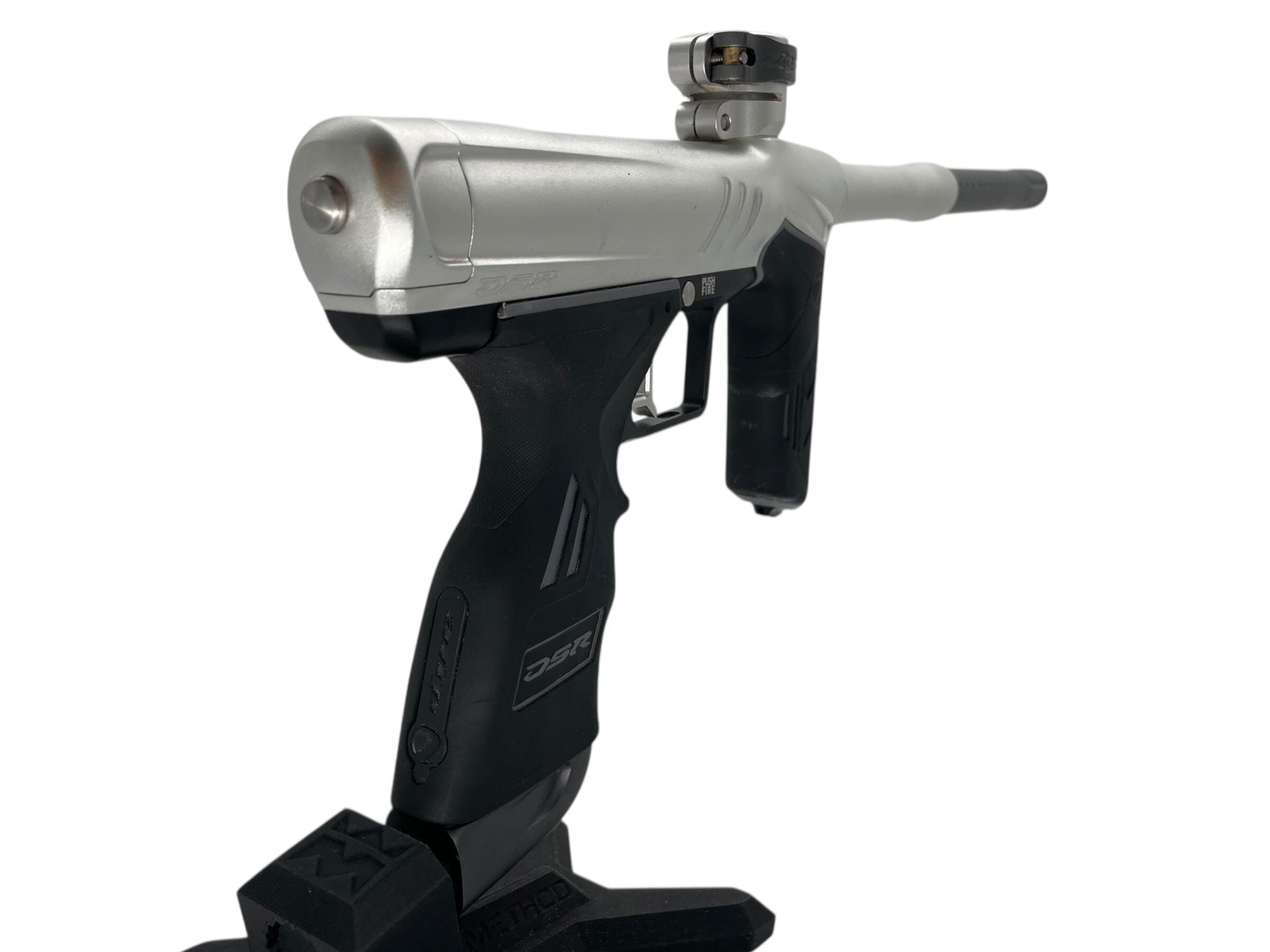 Used Dye DSR+ Paintball Gun Mech Silver/Black Paintball Gun from CPXBrosPaintball Buy/Sell/Trade Paintball Markers, New Paintball Guns, Paintball Hoppers, Paintball Masks, and Hormesis Headbands