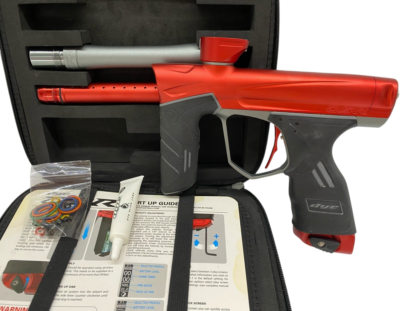 Used Dye Dsr Paintball Gun Red/Grey Paintball Gun from CPXBrosPaintball Buy/Sell/Trade Paintball Markers, New Paintball Guns, Paintball Hoppers, Paintball Masks, and Hormesis Headbands