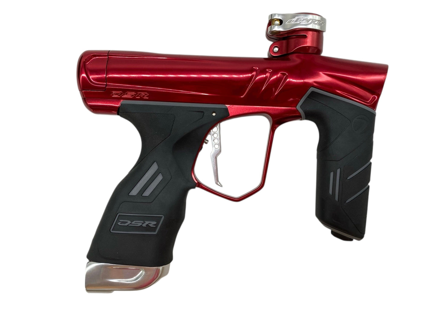 Used Dye Dsr+ Paintball Gun Red/Silver Paintball Gun from CPXBrosPaintball Buy/Sell/Trade Paintball Markers, New Paintball Guns, Paintball Hoppers, Paintball Masks, and Hormesis Headbands