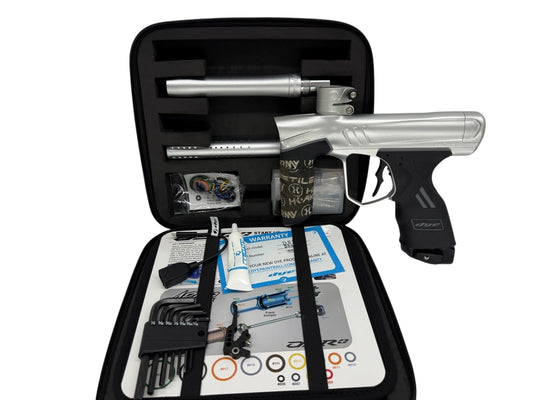 Used Dye Dsr + Paintball Gun Silver Paintball Gun from CPXBrosPaintball Buy/Sell/Trade Paintball Markers, New Paintball Guns, Paintball Hoppers, Paintball Masks, and Hormesis Headbands
