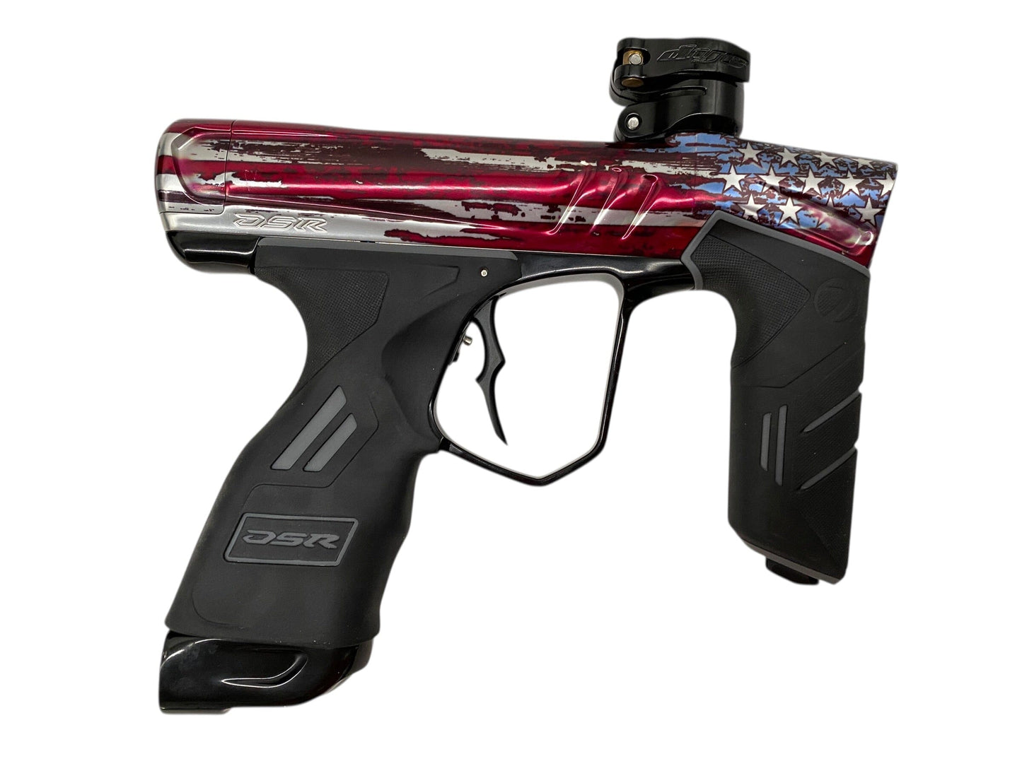 Used Dye Dsr+ Paintball Gun Stars and Stripes IM Pro Kit Paintball Gun from CPXBrosPaintball Buy/Sell/Trade Paintball Markers, New Paintball Guns, Paintball Hoppers, Paintball Masks, and Hormesis Headbands