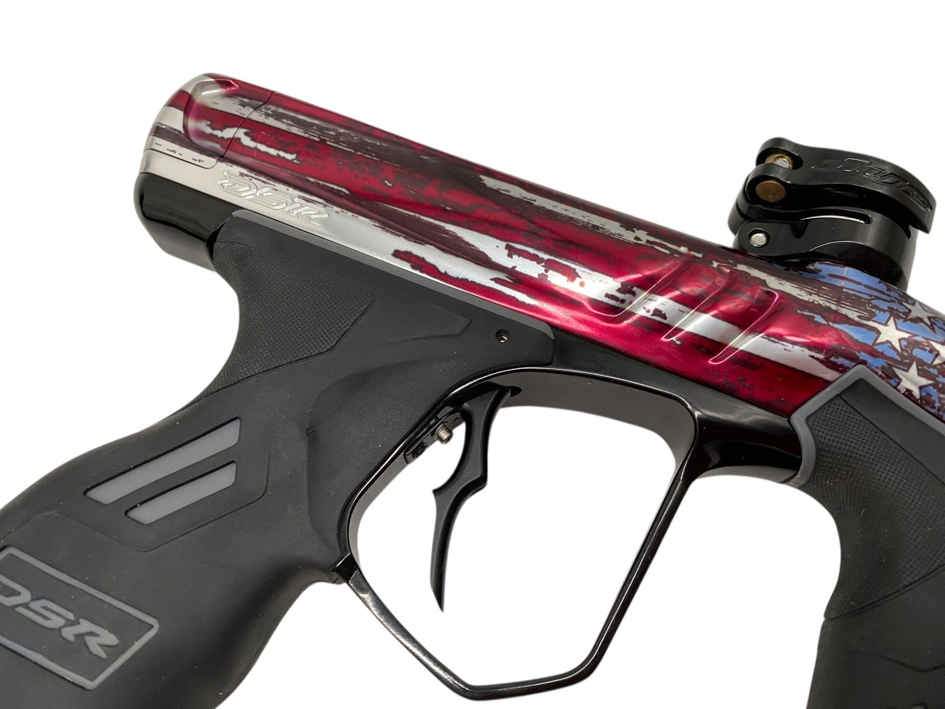 Used Dye Dsr+ Paintball Gun Stars and Stripes IM Pro Kit Paintball Gun from CPXBrosPaintball Buy/Sell/Trade Paintball Markers, New Paintball Guns, Paintball Hoppers, Paintball Masks, and Hormesis Headbands