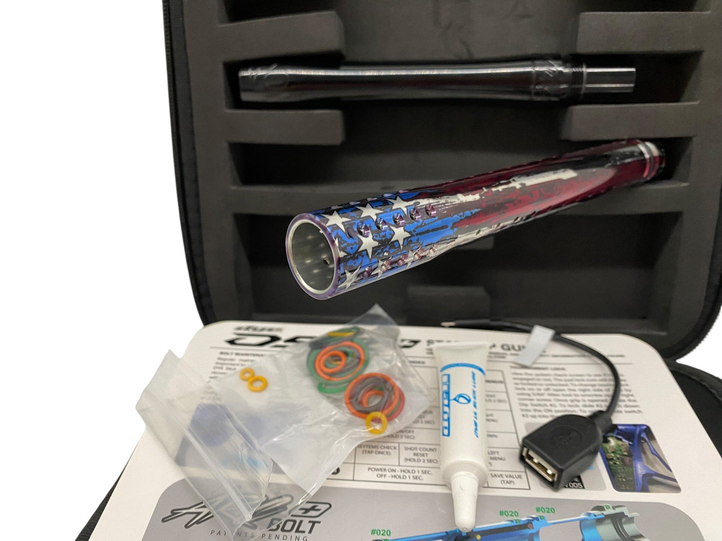 Used Dye Dsr+ Paintball Gun Stars and Stripes Paintball Gun from CPXBrosPaintball Buy/Sell/Trade Paintball Markers, New Paintball Guns, Paintball Hoppers, Paintball Masks, and Hormesis Headbands
