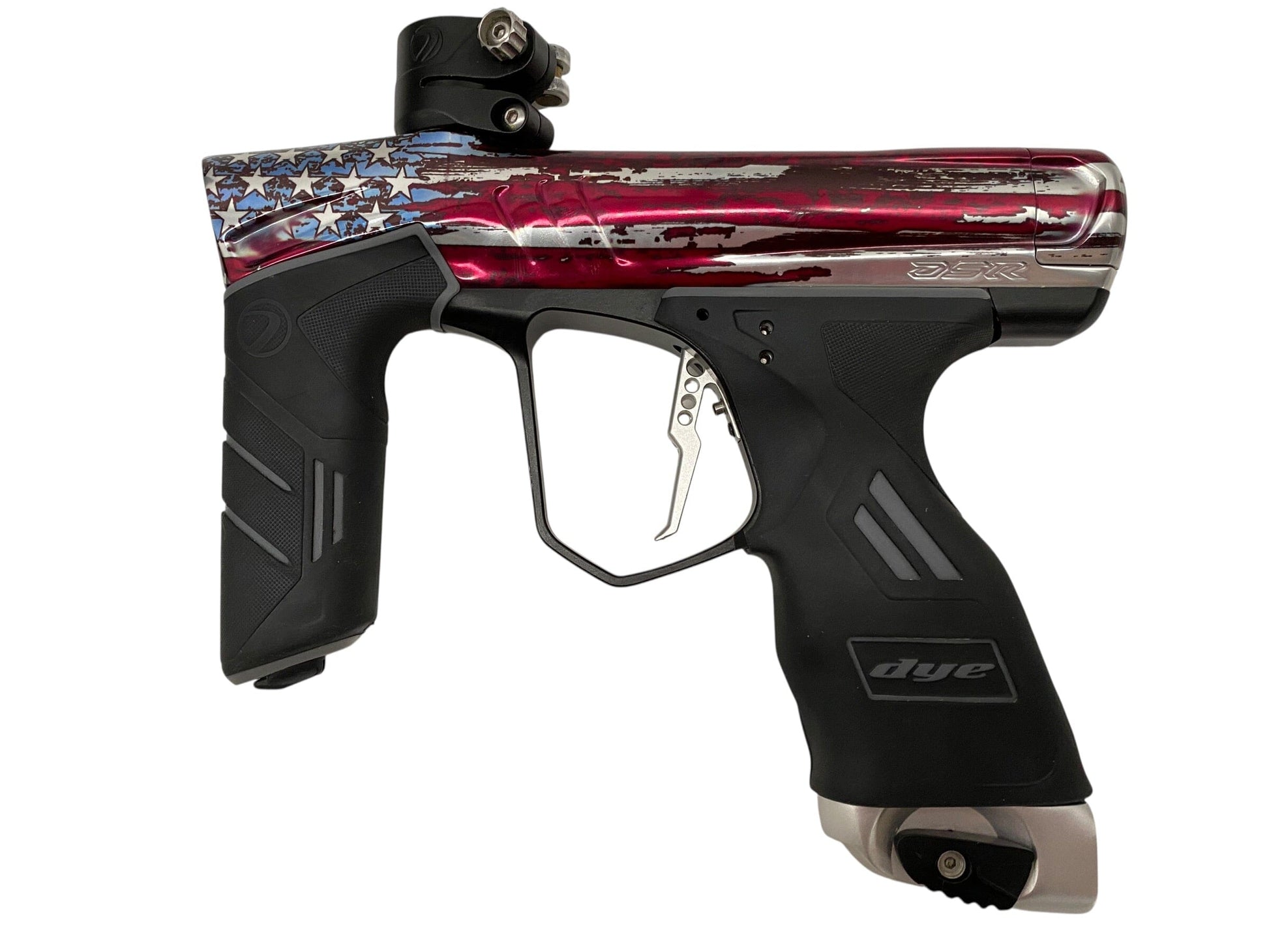 Used Dye Dsr+ Paintball Gun Stars and Stripes Paintball Gun from CPXBrosPaintball Buy/Sell/Trade Paintball Markers, New Paintball Guns, Paintball Hoppers, Paintball Masks, and Hormesis Headbands