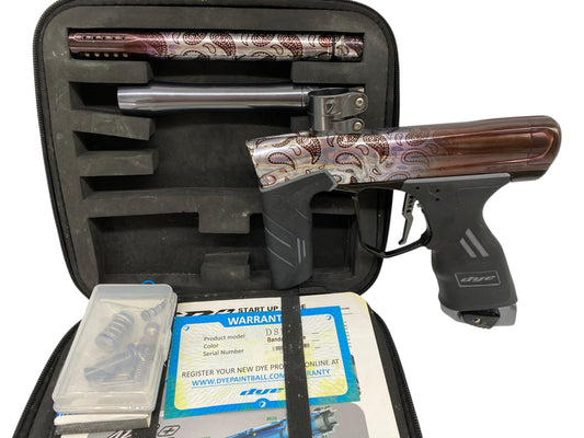 Used Dye DSR+ PGA Bandana White Fade Paintball Gun W/ Im Pro Kit Paintball Gun from CPXBrosPaintball Buy/Sell/Trade Paintball Markers, New Paintball Guns, Paintball Hoppers, Paintball Masks, and Hormesis Headbands