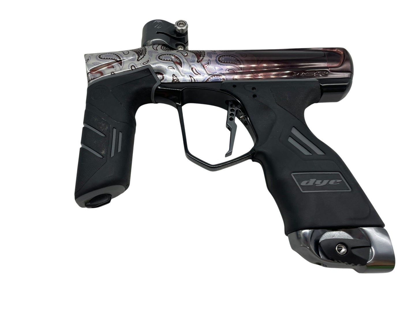 Used Dye DSR+ PGA Bandana White Fade Paintball Gun W/ Im Pro Kit Paintball Gun from CPXBrosPaintball Buy/Sell/Trade Paintball Markers, New Paintball Guns, Paintball Hoppers, Paintball Masks, and Hormesis Headbands