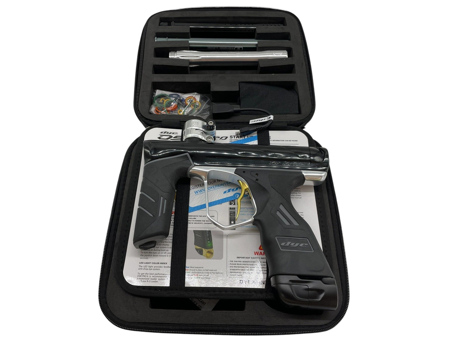 Used Dye DSR Pro Black/SIlver Paintball Gun Paintball Gun from CPXBrosPaintball Buy/Sell/Trade Paintball Markers, New Paintball Guns, Paintball Hoppers, Paintball Masks, and Hormesis Headbands