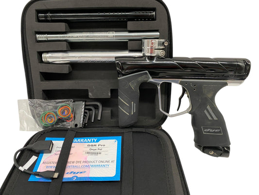 Used Dye Dsr Pro Paintball Gun Black/Silver Paintball Gun from CPXBrosPaintball Buy/Sell/Trade Paintball Markers, New Paintball Guns, Paintball Hoppers, Paintball Masks, and Hormesis Headbands