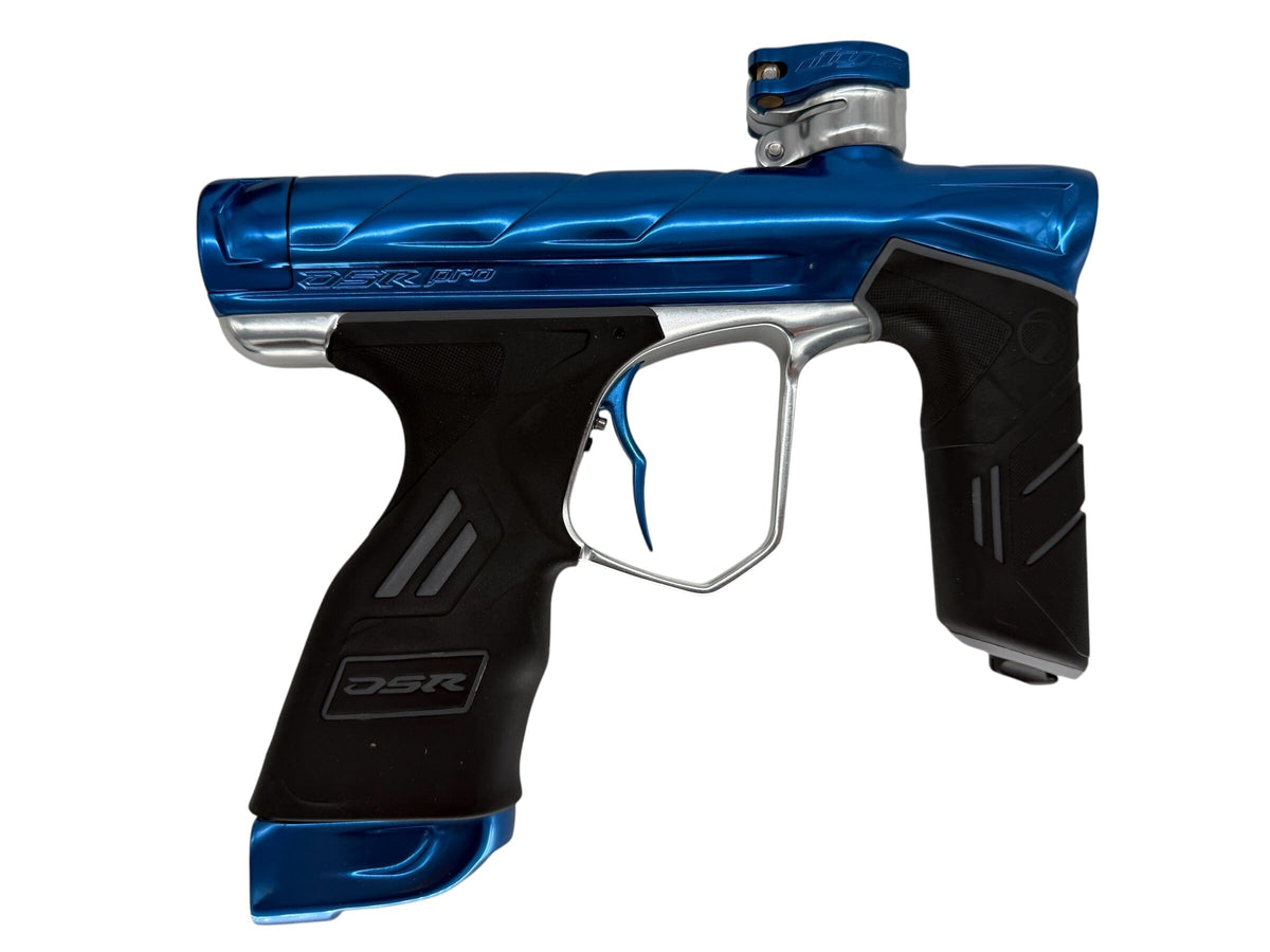 Used Dye DSR Pro Paintball Gun Blue Silver Paintball Gun from CPXBrosPaintball Buy/Sell/Trade Paintball Markers, New Paintball Guns, Paintball Hoppers, Paintball Masks, and Hormesis Headbands