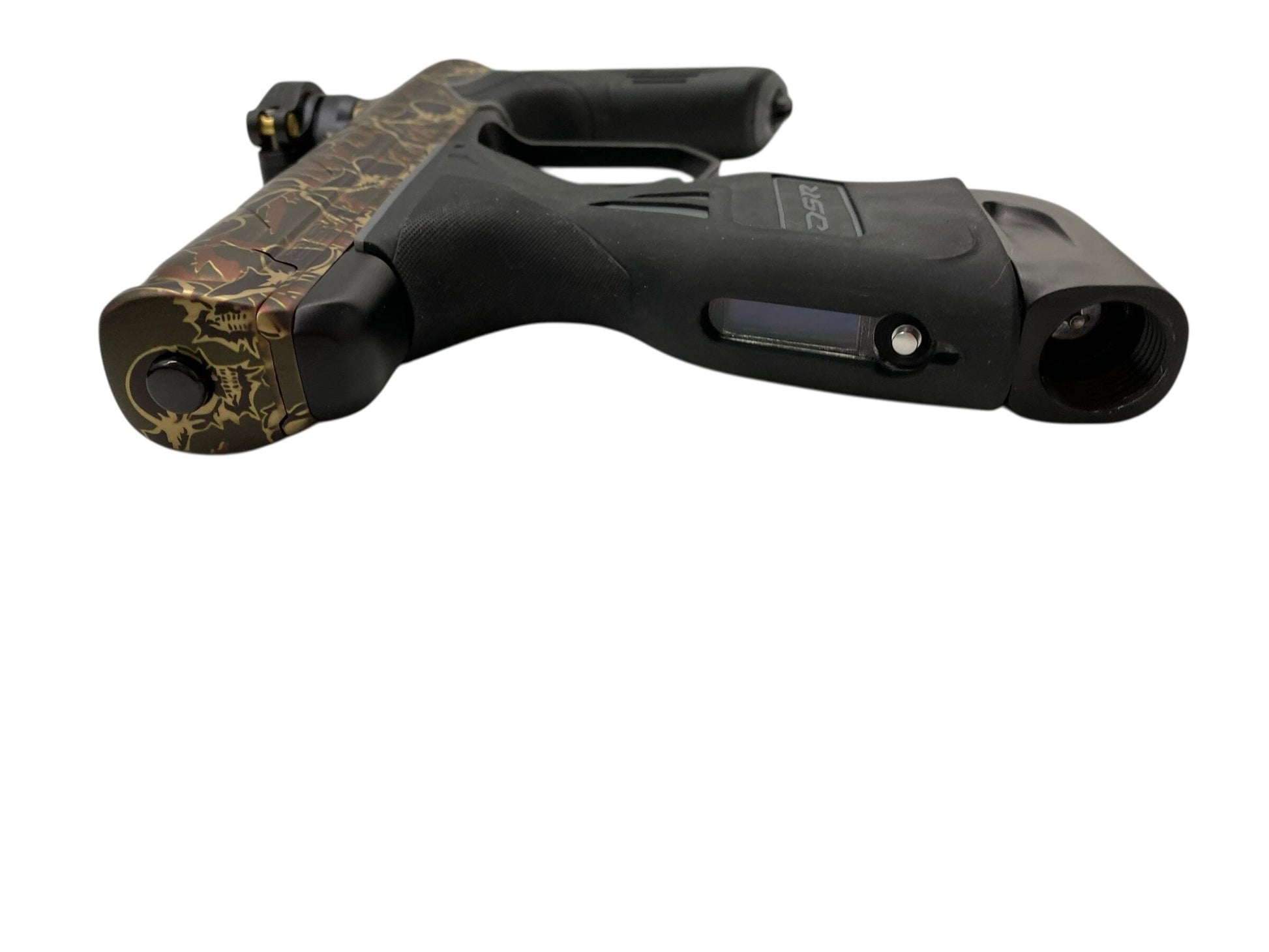 Used Dye DSR Pro Paintball Gun - PGA SANDANA SKULLS Olive Paintball Gun from CPXBrosPaintball Buy/Sell/Trade Paintball Markers, New Paintball Guns, Paintball Hoppers, Paintball Masks, and Hormesis Headbands