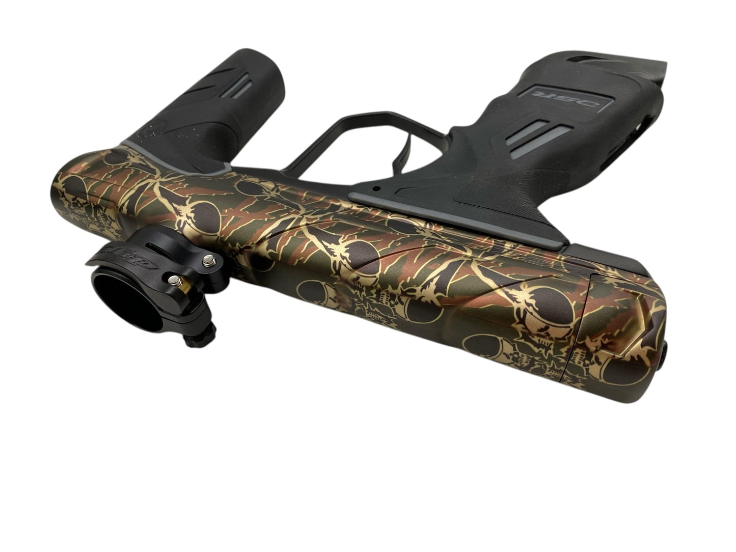 Used Dye DSR Pro Paintball Gun - PGA SANDANA SKULLS Olive Paintball Gun from CPXBrosPaintball Buy/Sell/Trade Paintball Markers, New Paintball Guns, Paintball Hoppers, Paintball Masks, and Hormesis Headbands