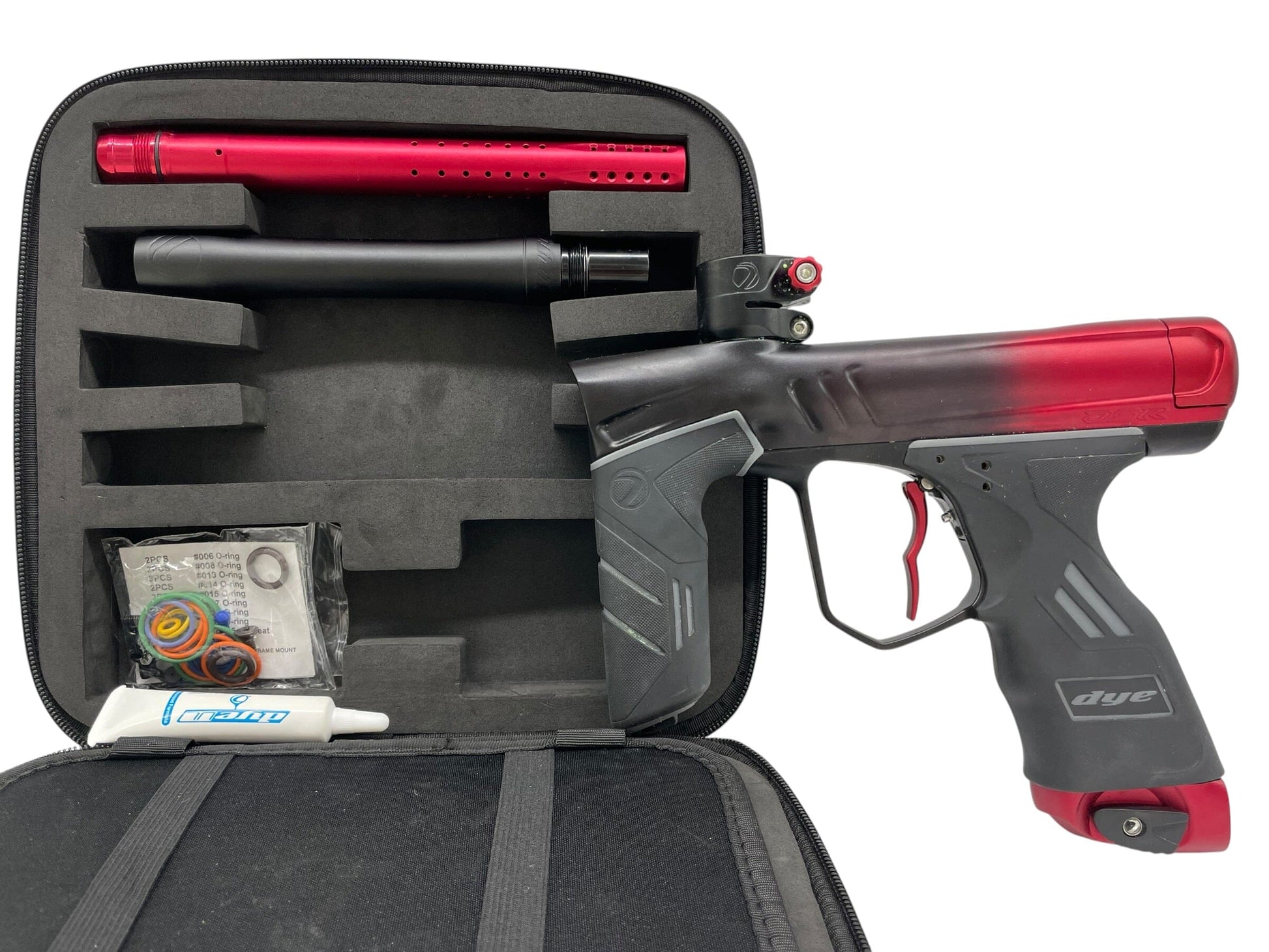 Used Dye Dsr+ Red to Black Fade Paintball Gun Paintball Gun from CPXBrosPaintball Buy/Sell/Trade Paintball Markers, New Paintball Guns, Paintball Hoppers, Paintball Masks, and Hormesis Headbands