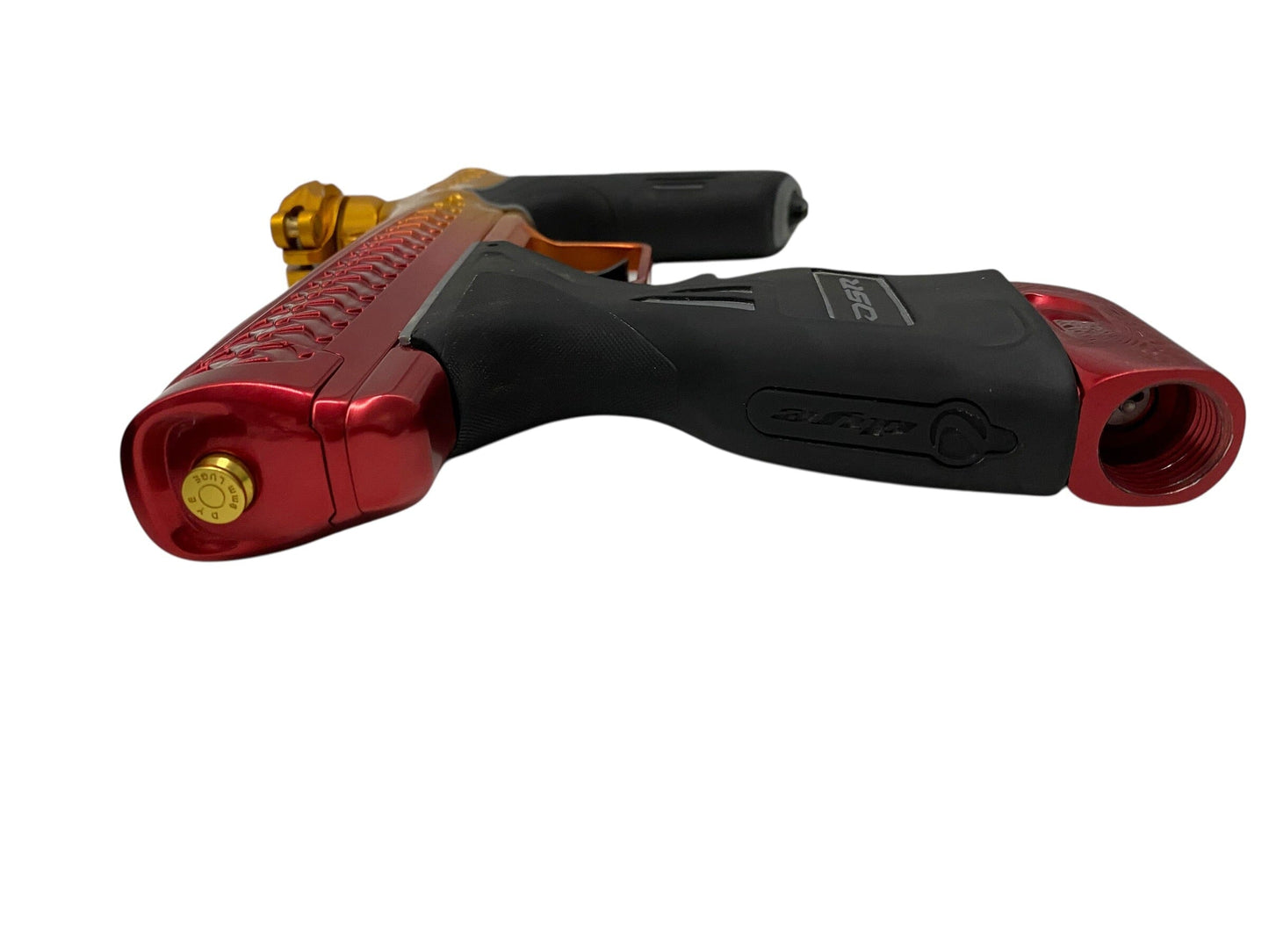 Used Dye Dsr+ Trix Paintball Gun with Mech Frame Yellow/Red Fade Paintball Gun from CPXBrosPaintball Buy/Sell/Trade Paintball Markers, New Paintball Guns, Paintball Hoppers, Paintball Masks, and Hormesis Headbands