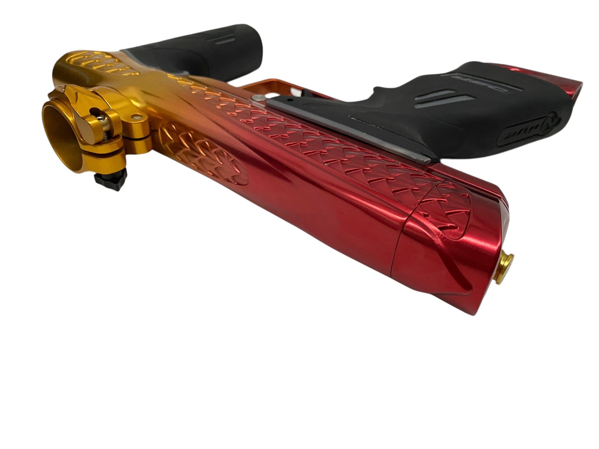 Used Dye Dsr+ Trix Paintball Gun with Mech Frame Yellow/Red Fade Paintball Gun from CPXBrosPaintball Buy/Sell/Trade Paintball Markers, New Paintball Guns, Paintball Hoppers, Paintball Masks, and Hormesis Headbands