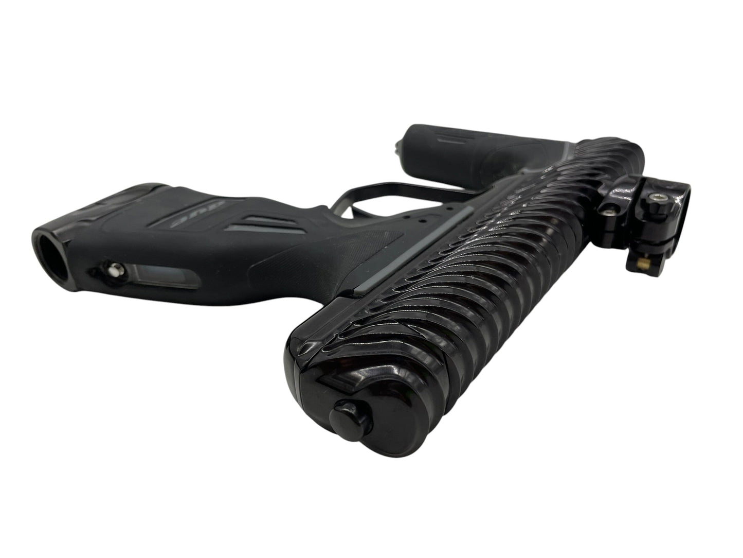 Used Dye DSR+ TWISTER Gloss Black W/ Slaps2 Paintball Gun Paintball Gun from CPXBrosPaintball Buy/Sell/Trade Paintball Markers, New Paintball Guns, Paintball Hoppers, Paintball Masks, and Hormesis Headbands