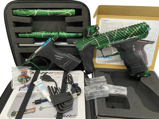 Used Dye DSR+ TWISTER Green Splash + Matching Mech Paintball Gun Paintball Gun from CPXBrosPaintball Buy/Sell/Trade Paintball Markers, New Paintball Guns, Paintball Hoppers, Paintball Masks, and Hormesis Headbands