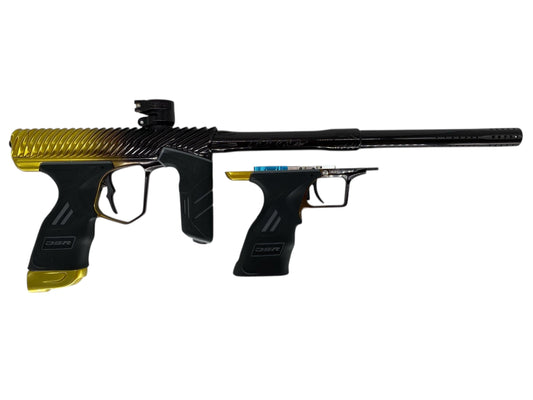 Used Dye DSR+ TWISTER Paintball Gun Gold/Black Fade W/ Mech Paintball Gun from CPXBrosPaintball Buy/Sell/Trade Paintball Markers, New Paintball Guns, Paintball Hoppers, Paintball Masks, and Hormesis Headbands