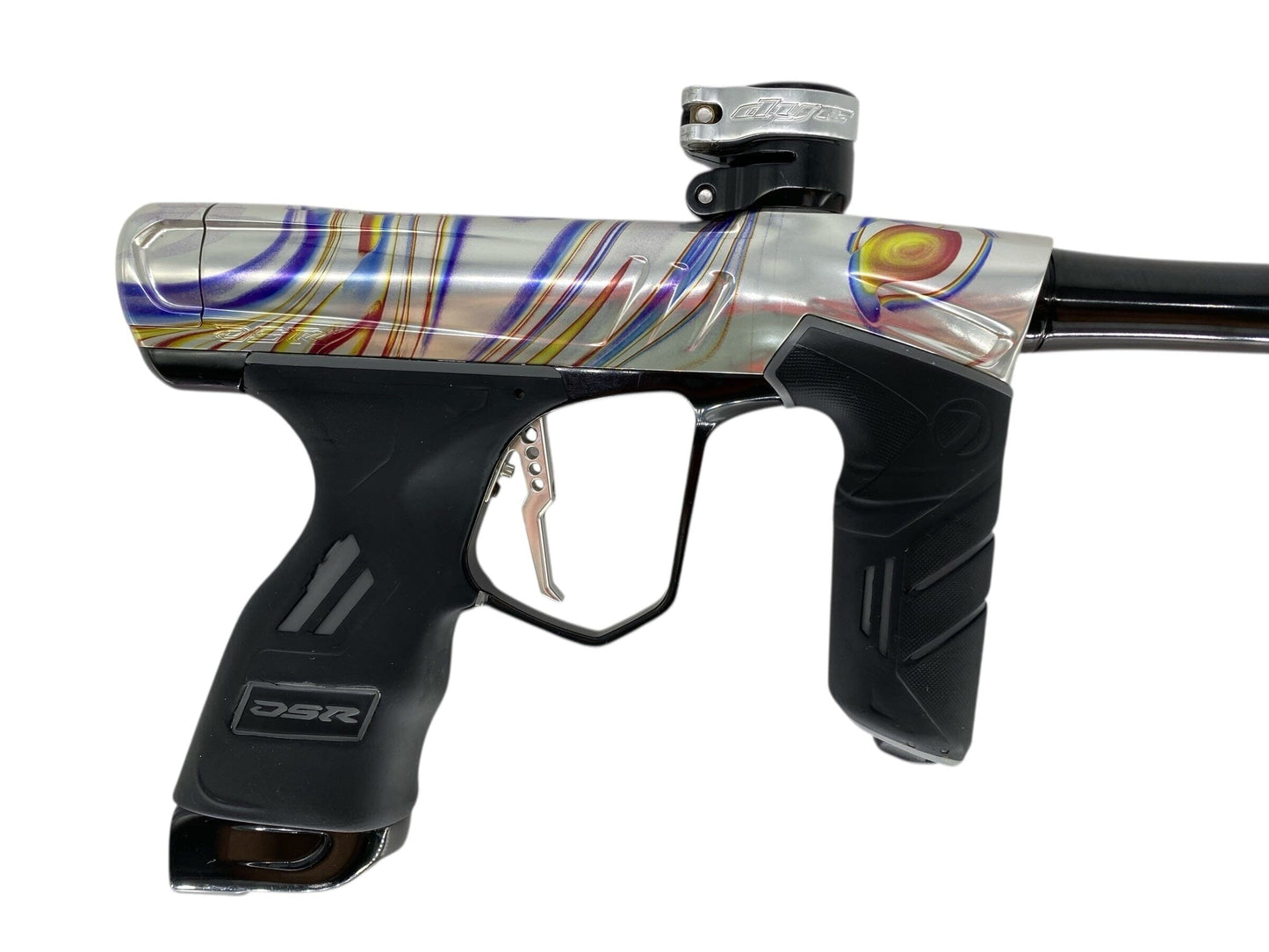 Used Dye Dsr+ Upgraded Paintball Gun Oil Slick Paintball Gun from CPXBrosPaintball Buy/Sell/Trade Paintball Markers, New Paintball Guns, Paintball Hoppers, Paintball Masks, and Hormesis Headbands
