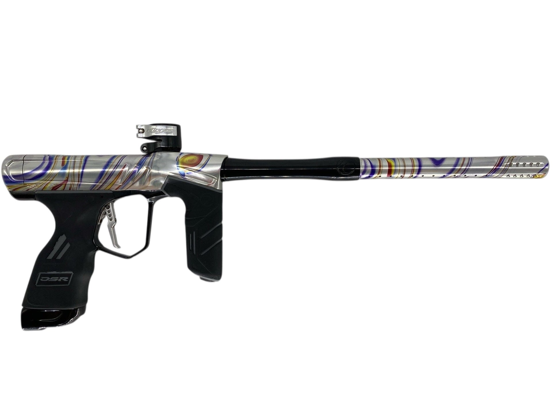 Used Dye Dsr+ Upgraded Paintball Gun Oil Slick Paintball Gun from CPXBrosPaintball Buy/Sell/Trade Paintball Markers, New Paintball Guns, Paintball Hoppers, Paintball Masks, and Hormesis Headbands