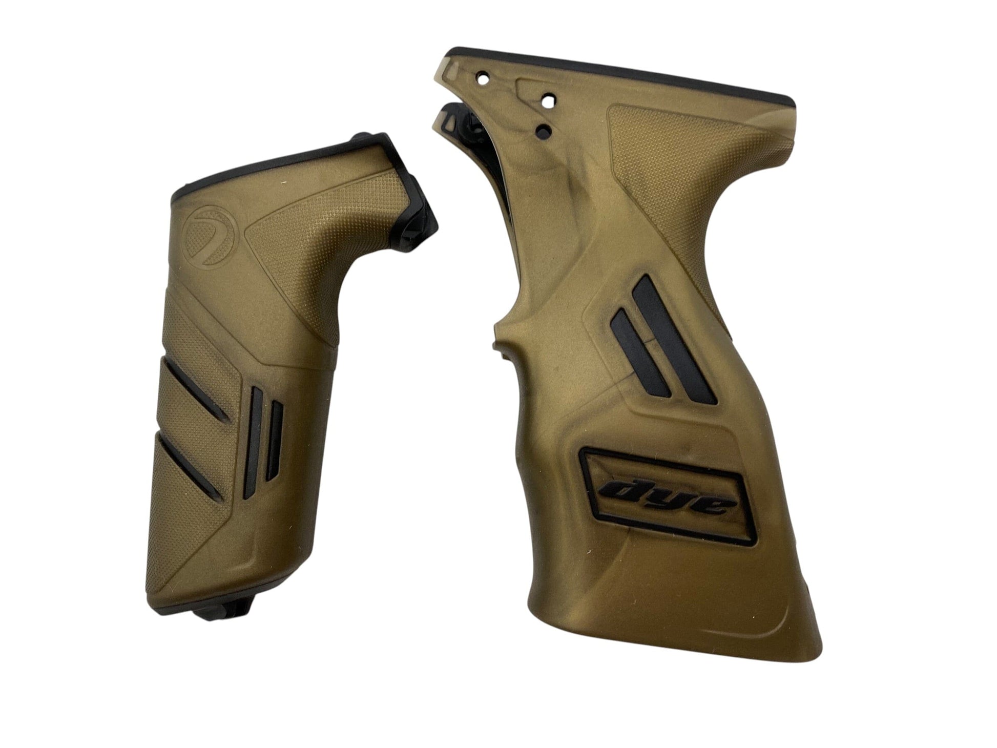 Used Dye DSR/DSR+/DSR Pro Sticky Grip Kit - Gold / Black Paintball Gun from CPXBrosPaintball Buy/Sell/Trade Paintball Markers, New Paintball Guns, Paintball Hoppers, Paintball Masks, and Hormesis Headbands