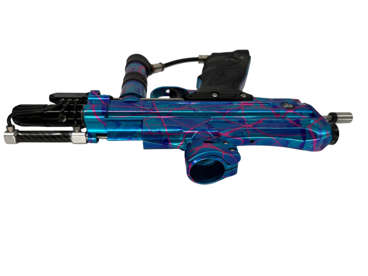 Used Dye Freeflow Reflex Autococker Paintball Gun Gloss Blue Acid Splash Paintball Gun from CPXBrosPaintball Buy/Sell/Trade Paintball Markers, New Paintball Guns, Paintball Hoppers, Paintball Masks, and Hormesis Headbands