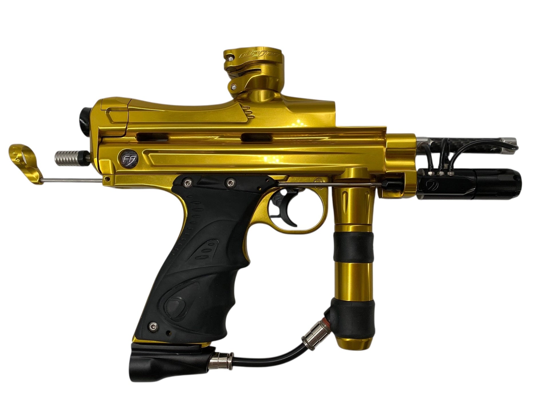 Used Dye Freeflow Reflex Autococker Paintball Gun Gold Paintball Gun from CPXBrosPaintball Buy/Sell/Trade Paintball Markers, New Paintball Guns, Paintball Hoppers, Paintball Masks, and Hormesis Headbands