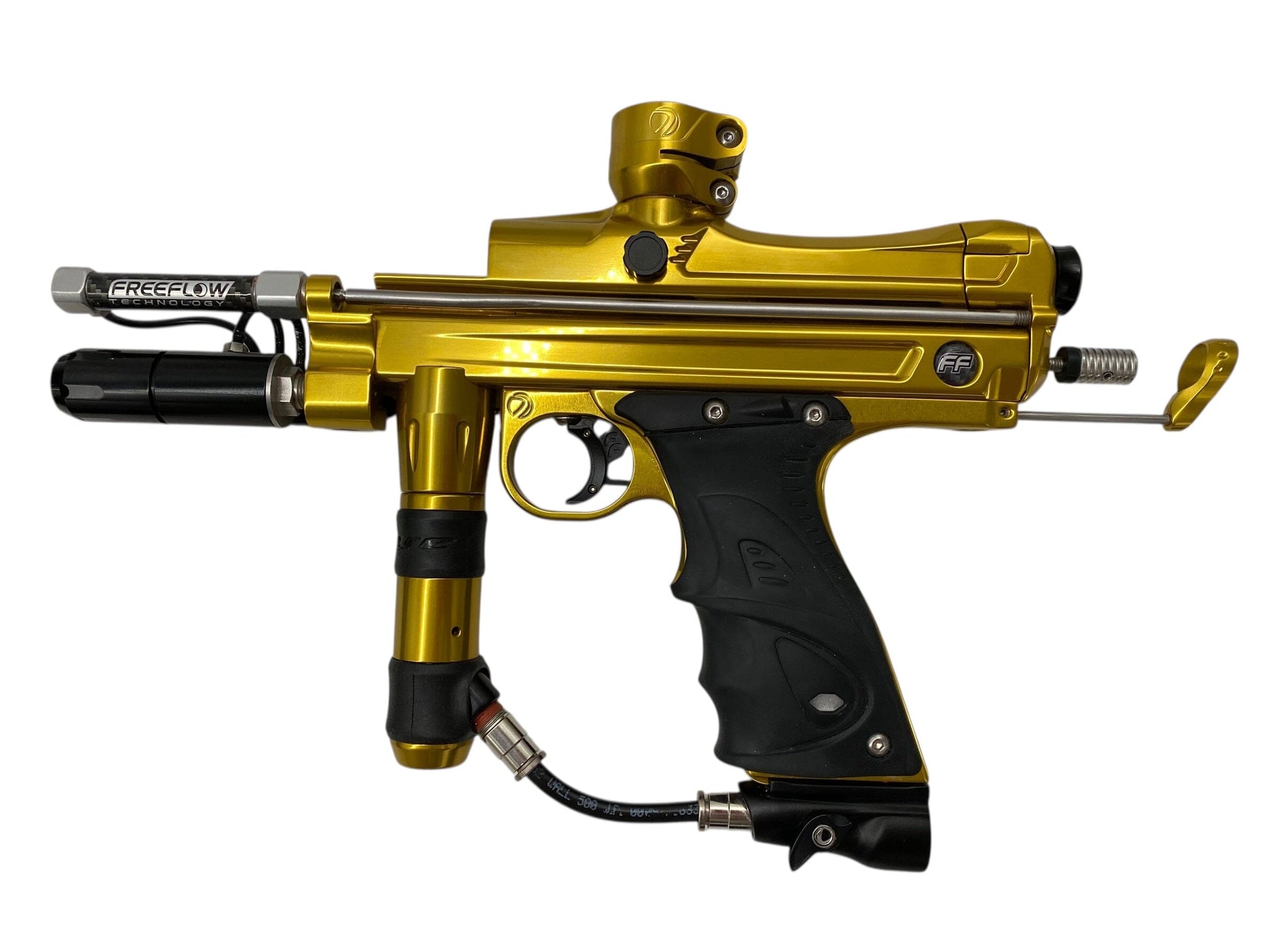 Used Dye Freeflow Reflex Autococker Paintball Gun Gold Paintball Gun from CPXBrosPaintball Buy/Sell/Trade Paintball Markers, New Paintball Guns, Paintball Hoppers, Paintball Masks, and Hormesis Headbands