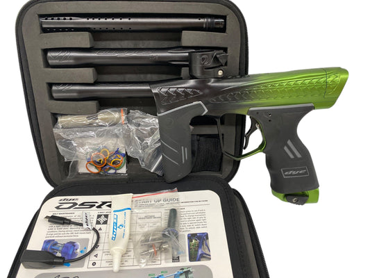 Used Dye FREEFLOW TRIX DSR+ Green to Black Fade Paintball Gun Paintball Gun from CPXBrosPaintball Buy/Sell/Trade Paintball Markers, New Paintball Guns, Paintball Hoppers, Paintball Masks, and Hormesis Headbands