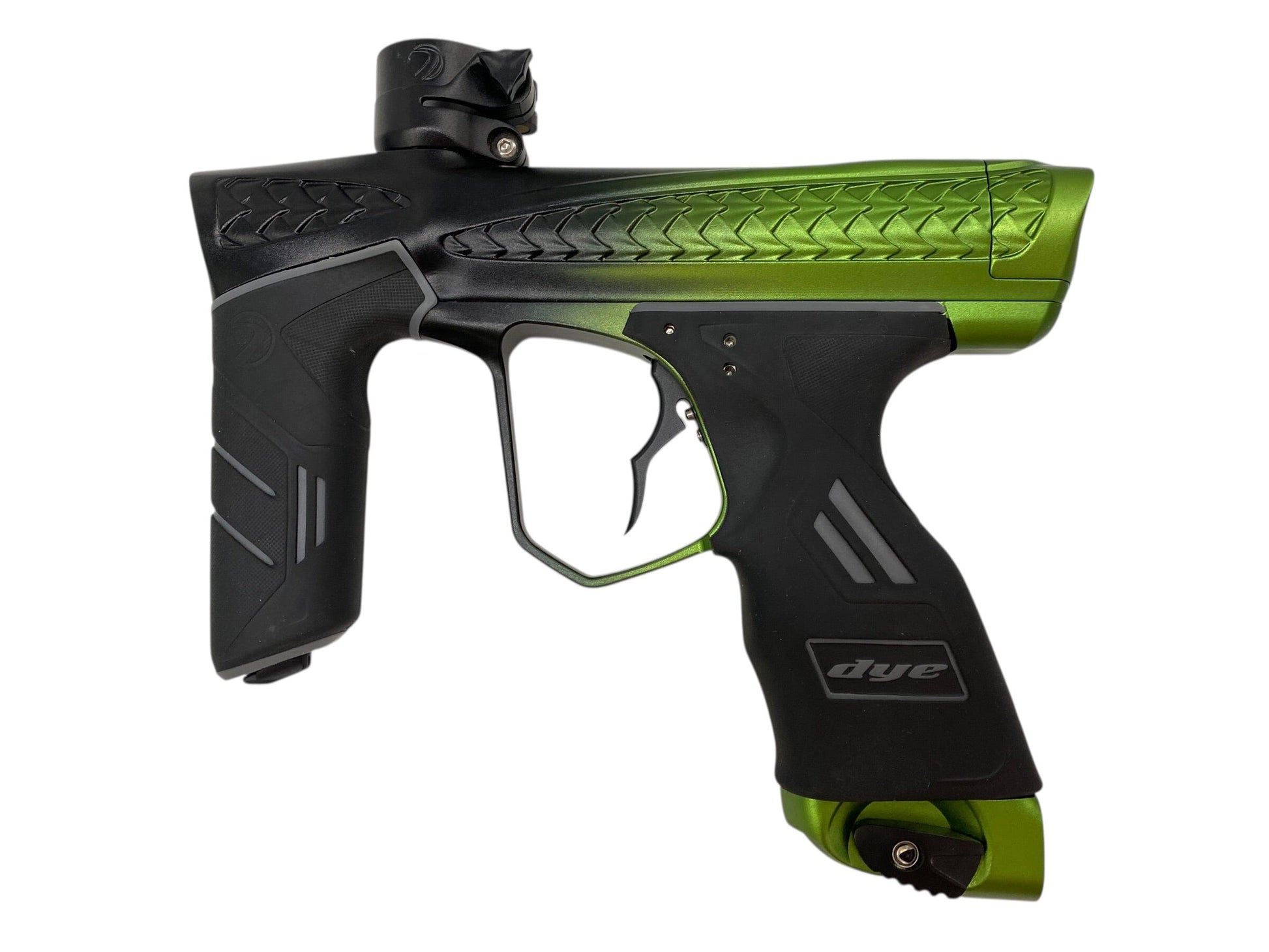 Used Dye FREEFLOW TRIX DSR+ Green to Black Fade Paintball Gun Paintball Gun from CPXBrosPaintball Buy/Sell/Trade Paintball Markers, New Paintball Guns, Paintball Hoppers, Paintball Masks, and Hormesis Headbands