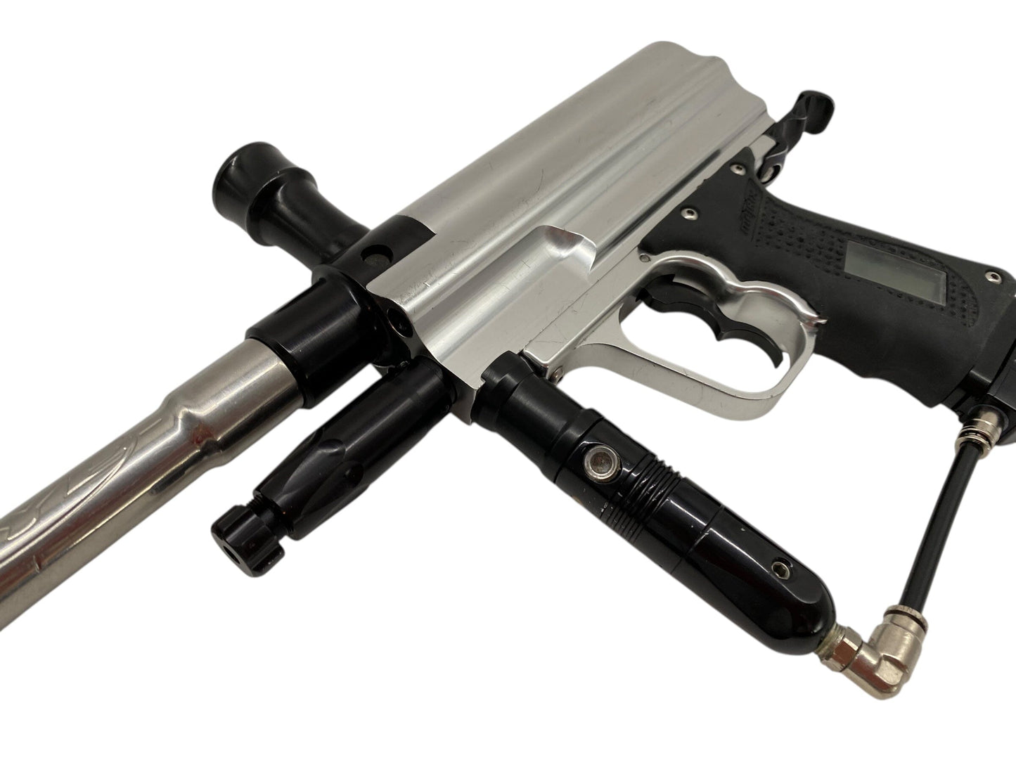 Used Dye Gen E Paintball Gun Silver Paintball Gun from CPXBrosPaintball Buy/Sell/Trade Paintball Markers, New Paintball Guns, Paintball Hoppers, Paintball Masks, and Hormesis Headbands