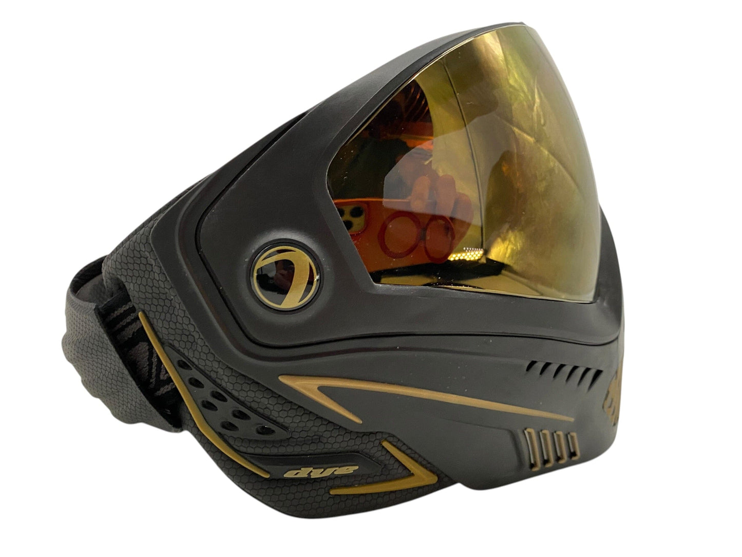Used Dye i5 Black/Gold Paintball Mask Goggles Paintball Gun from CPXBrosPaintball Buy/Sell/Trade Paintball Markers, New Paintball Guns, Paintball Hoppers, Paintball Masks, and Hormesis Headbands