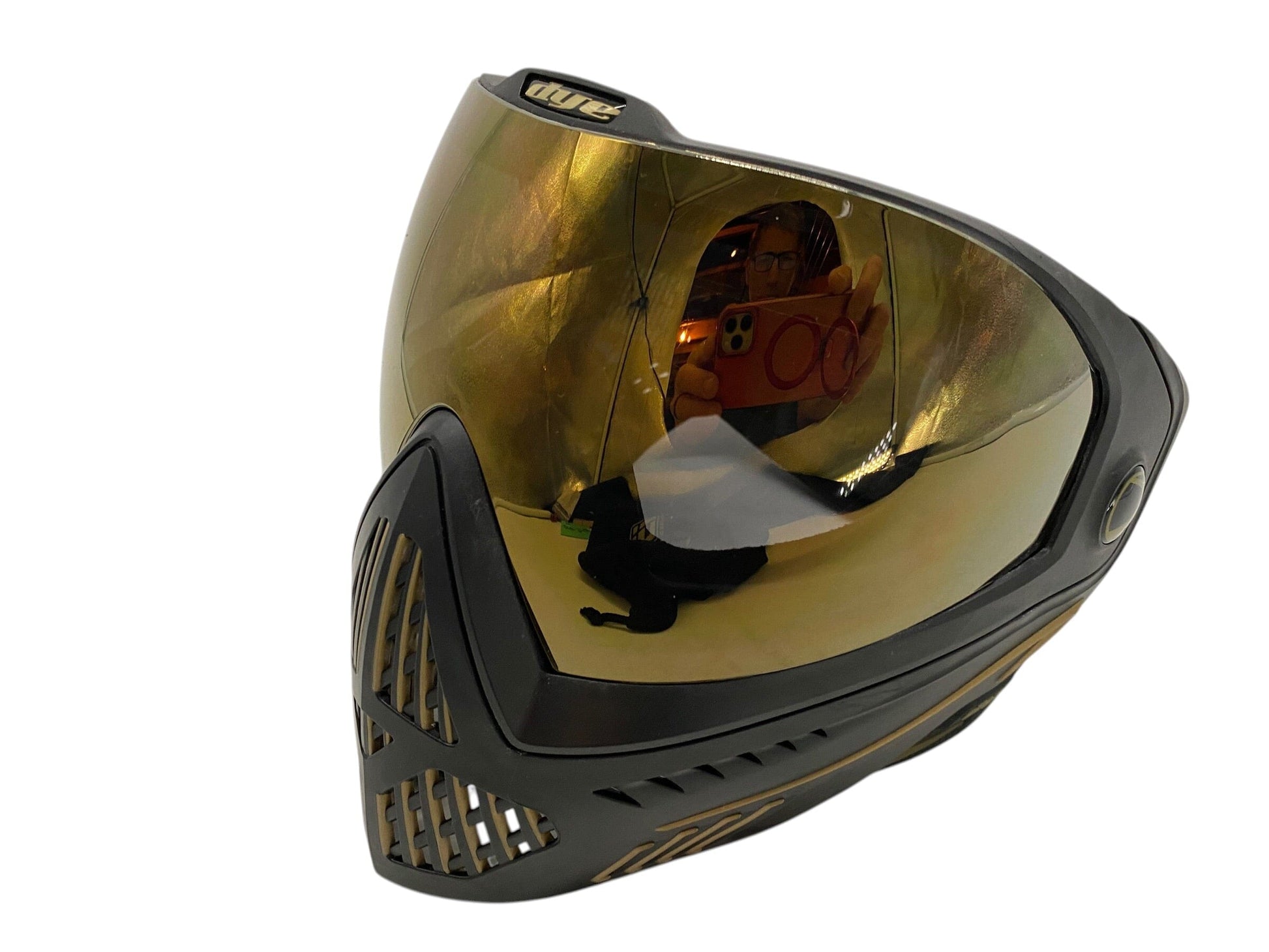 Used Dye i5 Black/Gold Paintball Mask Goggles Paintball Gun from CPXBrosPaintball Buy/Sell/Trade Paintball Markers, New Paintball Guns, Paintball Hoppers, Paintball Masks, and Hormesis Headbands