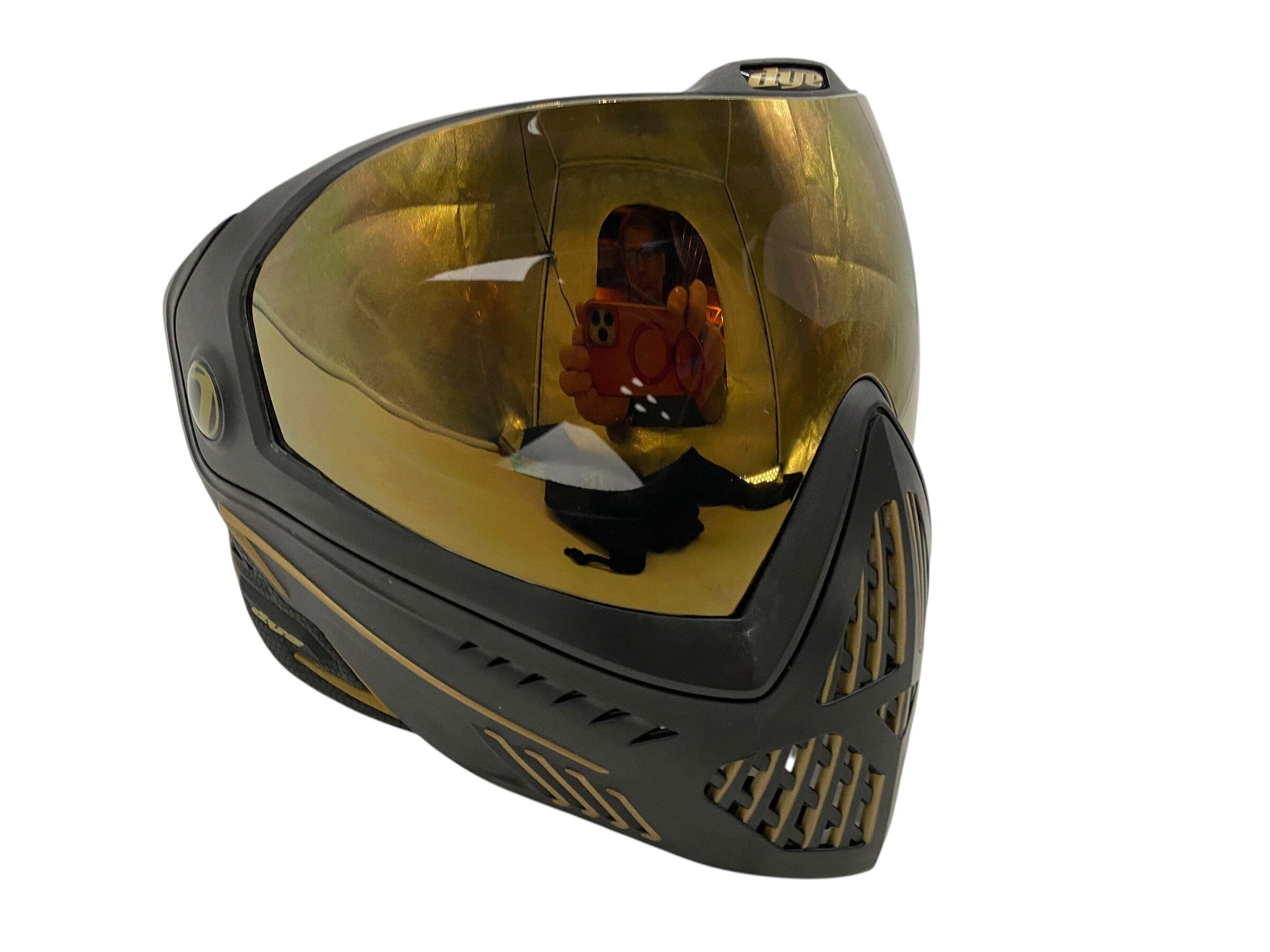 Used Dye i5 Black/Gold Paintball Mask Goggles Paintball Gun from CPXBrosPaintball Buy/Sell/Trade Paintball Markers, New Paintball Guns, Paintball Hoppers, Paintball Masks, and Hormesis Headbands