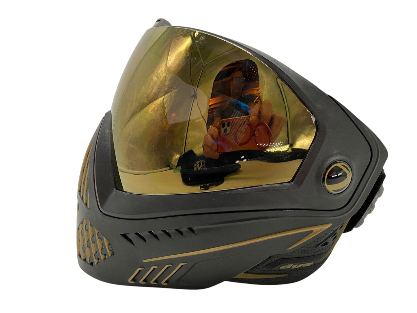 Used Dye i5 Black/Gold Paintball Mask Goggles Paintball Gun from CPXBrosPaintball Buy/Sell/Trade Paintball Markers, New Paintball Guns, Paintball Hoppers, Paintball Masks, and Hormesis Headbands