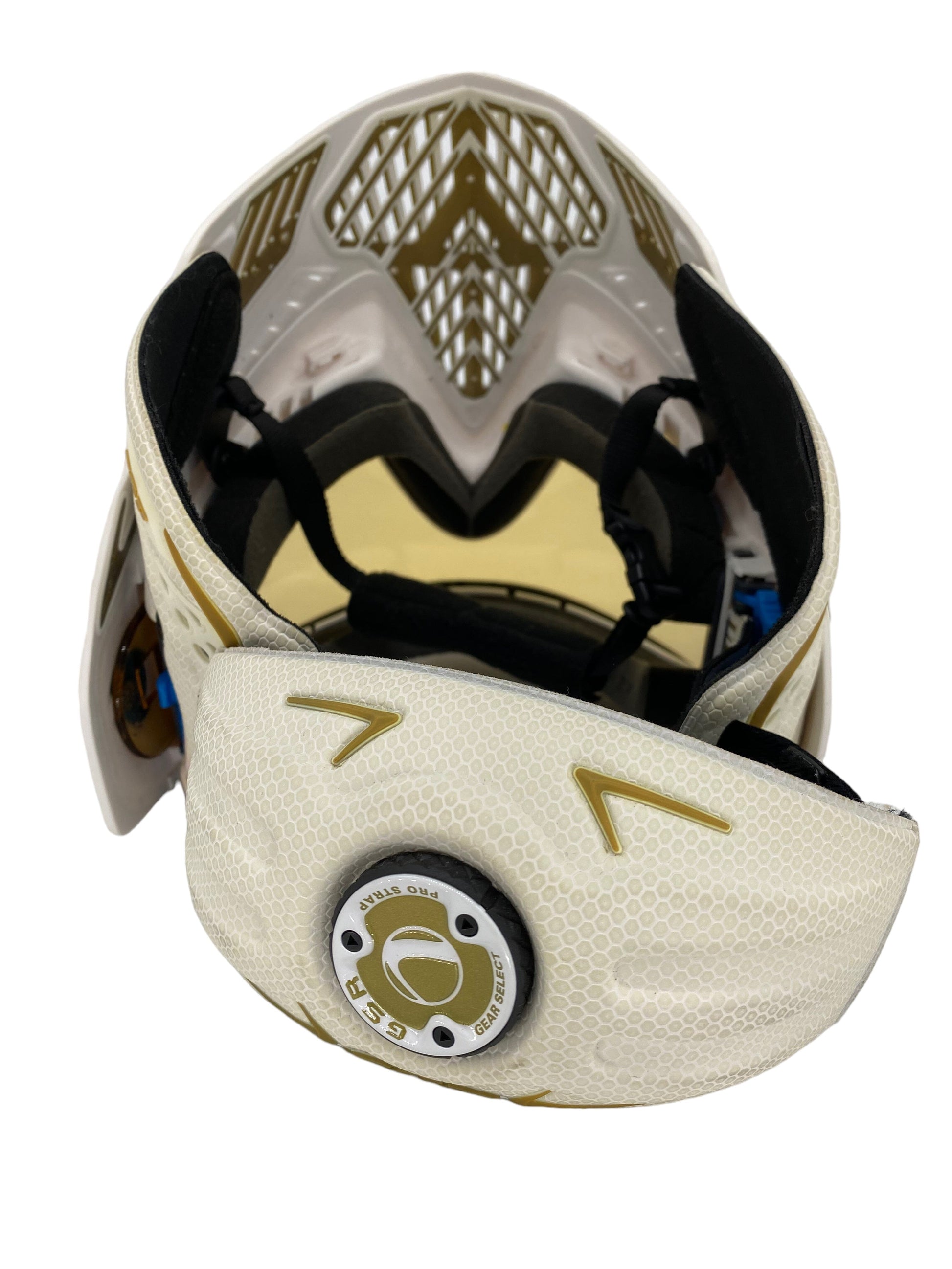 Used DYE Invision I5 Paintball Goggle System White Gold w/ Case Paintball Gun from CPXBrosPaintball Buy/Sell/Trade Paintball Markers, Paintball Hoppers, Paintball Masks, and Hormesis Headbands