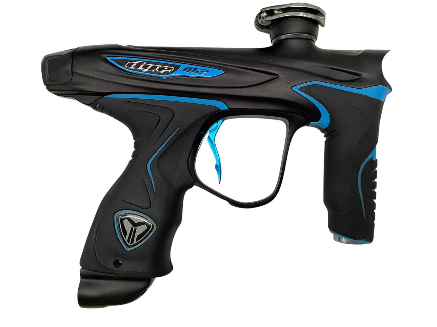 Used Dye M2 Black/Cyan Paintball Gun Paintball Gun from CPXBrosPaintball Buy/Sell/Trade Paintball Markers, New Paintball Guns, Paintball Hoppers, Paintball Masks, and Hormesis Headbands