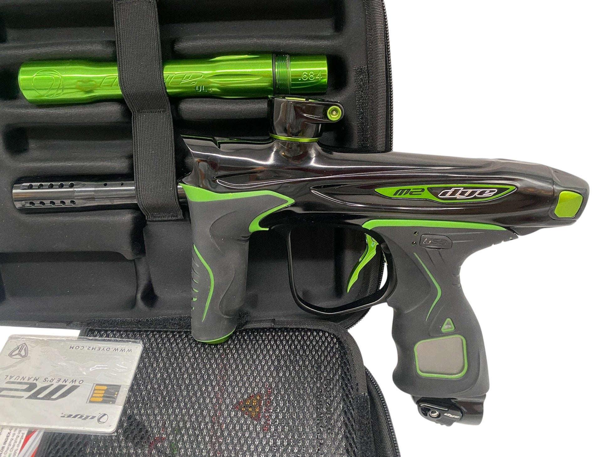 Used Dye M2 Black/Green Paintball Gun Paintball Gun from CPXBrosPaintball Buy/Sell/Trade Paintball Markers, New Paintball Guns, Paintball Hoppers, Paintball Masks, and Hormesis Headbands