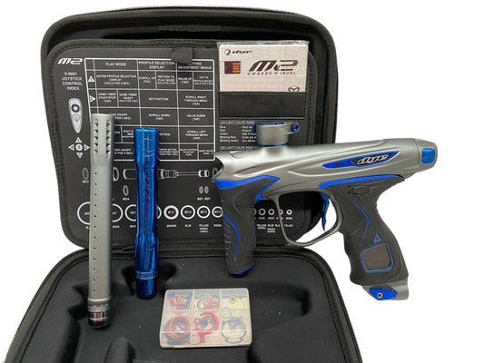 Used Dye M2 Paintball Gun Grey/Blue Paintball Gun from CPXBrosPaintball Buy/Sell/Trade Paintball Markers, New Paintball Guns, Paintball Hoppers, Paintball Masks, and Hormesis Headbands