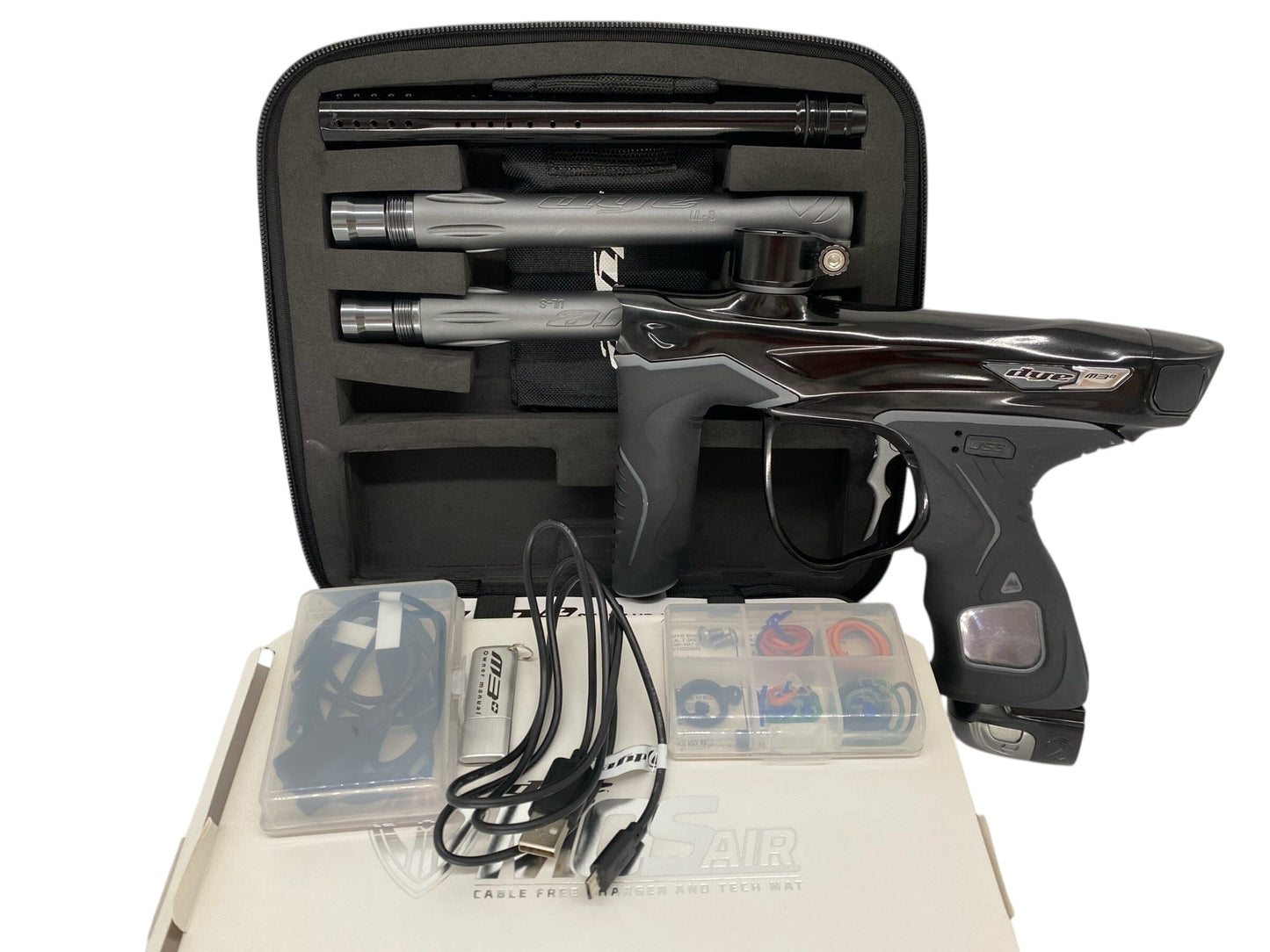 Used Dye M3+ Mos Air Paintball Gun Black/Grey Paintball Gun from CPXBrosPaintball Buy/Sell/Trade Paintball Markers, New Paintball Guns, Paintball Hoppers, Paintball Masks, and Hormesis Headbands