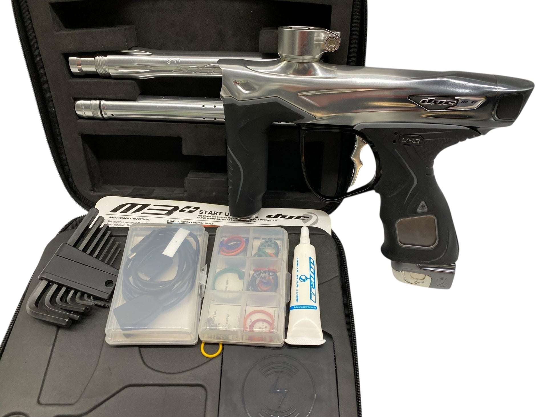 Used Dye M3+ Paintball Gun - Clear to Cobalt Fade Paintball Gun from CPXBrosPaintball Buy/Sell/Trade Paintball Markers, New Paintball Guns, Paintball Hoppers, Paintball Masks, and Hormesis Headbands