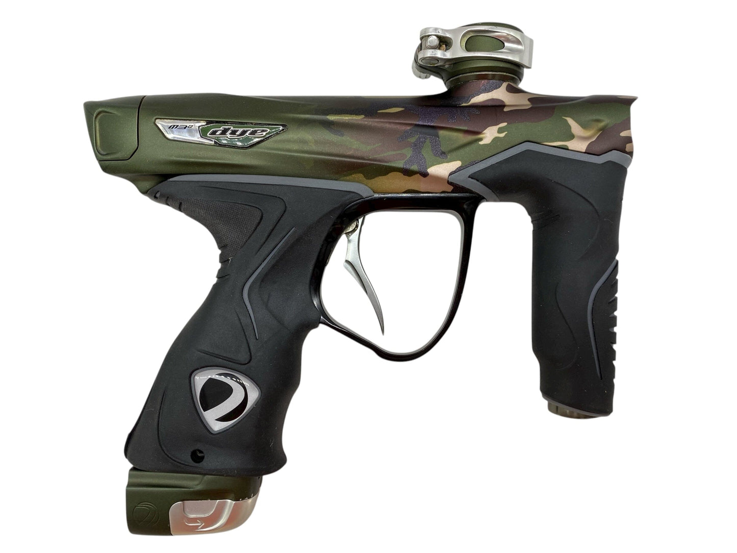 Used Dye M3+ Paintball Gun Woodland Paintball Gun from CPXBrosPaintball Buy/Sell/Trade Paintball Markers, New Paintball Guns, Paintball Hoppers, Paintball Masks, and Hormesis Headbands