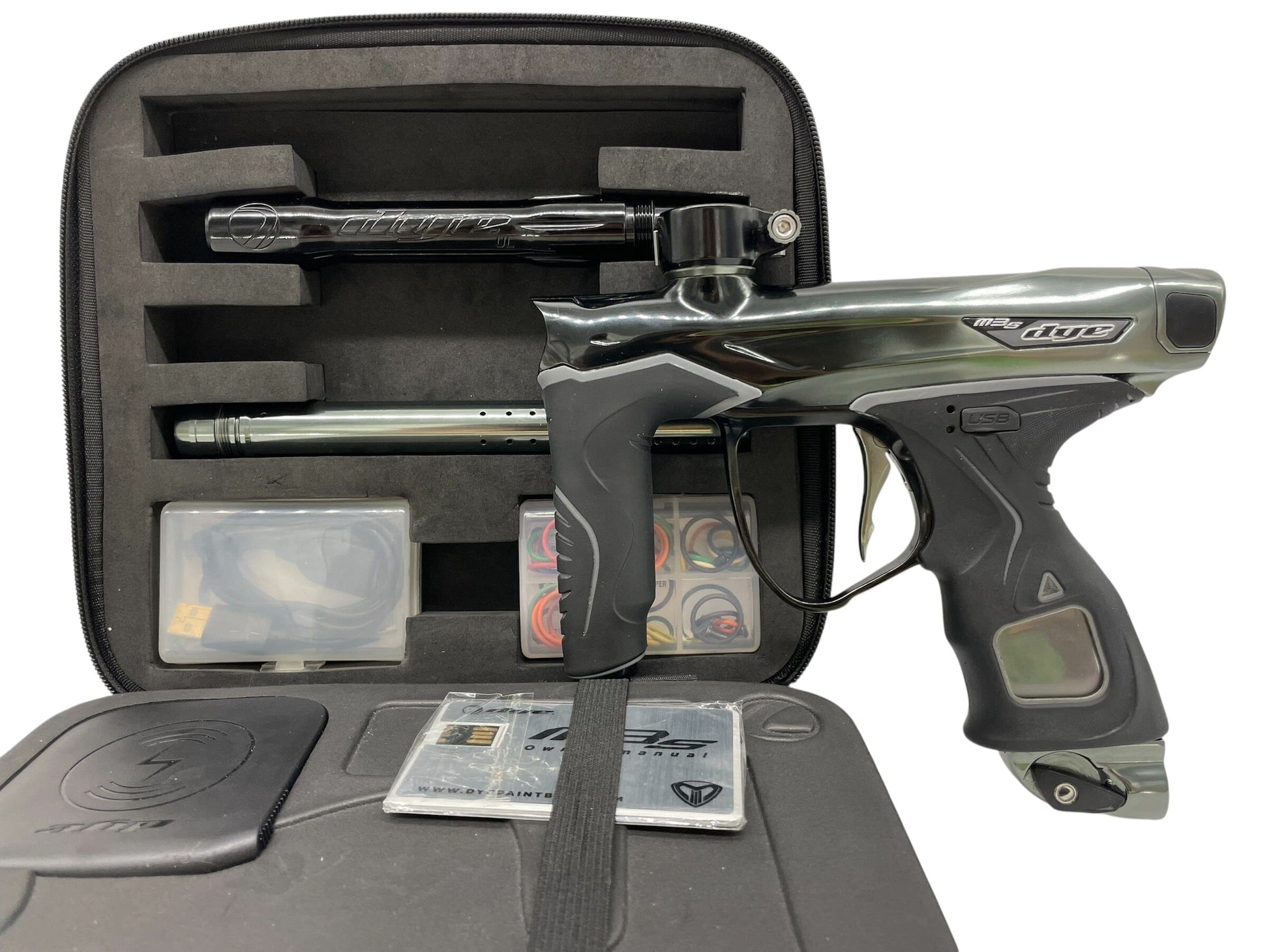 Used Dye M3s Grey To Black Fade Paintball Marker Paintball Gun from CPXBrosPaintball Buy/Sell/Trade Paintball Markers, New Paintball Guns, Paintball Hoppers, Paintball Masks, and Hormesis Headbands
